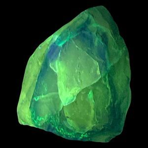 Blue Art Glass Cullet Glowing Manganese Slag Glass‎ #4GX254